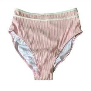New! LainSnow Kiawah, Carolina Light Pink Ribbed Swim Wear Bottoms Size M